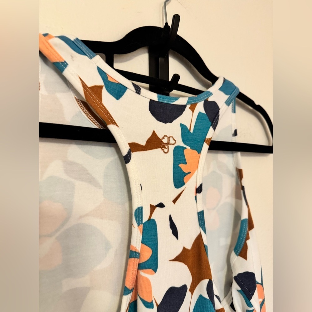 NEW Krimson Klover Bainbridge Dress Racerback Modal White Floral Midi Small NWT - Picture 3 of 8